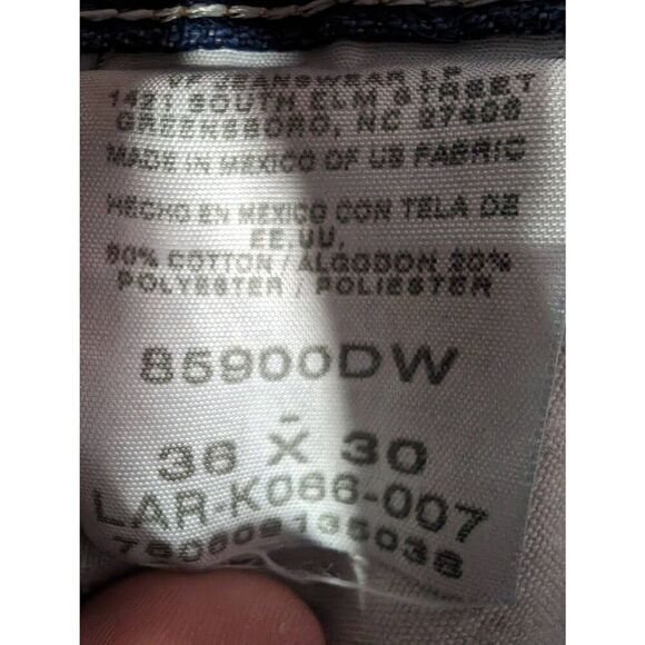 Wrangler Distress Blue Jeans Men's Size 36 x 30 - Picture 4 of 4